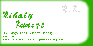 mihaly kunszt business card